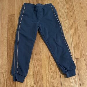 Kids Navy Blue Jogger Pants with Side Stripe